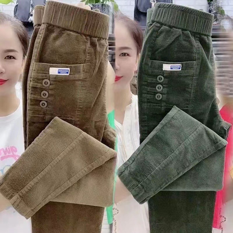 Celana longgar wanita, celana - Corduroy Pant Warm ulasan dan harga