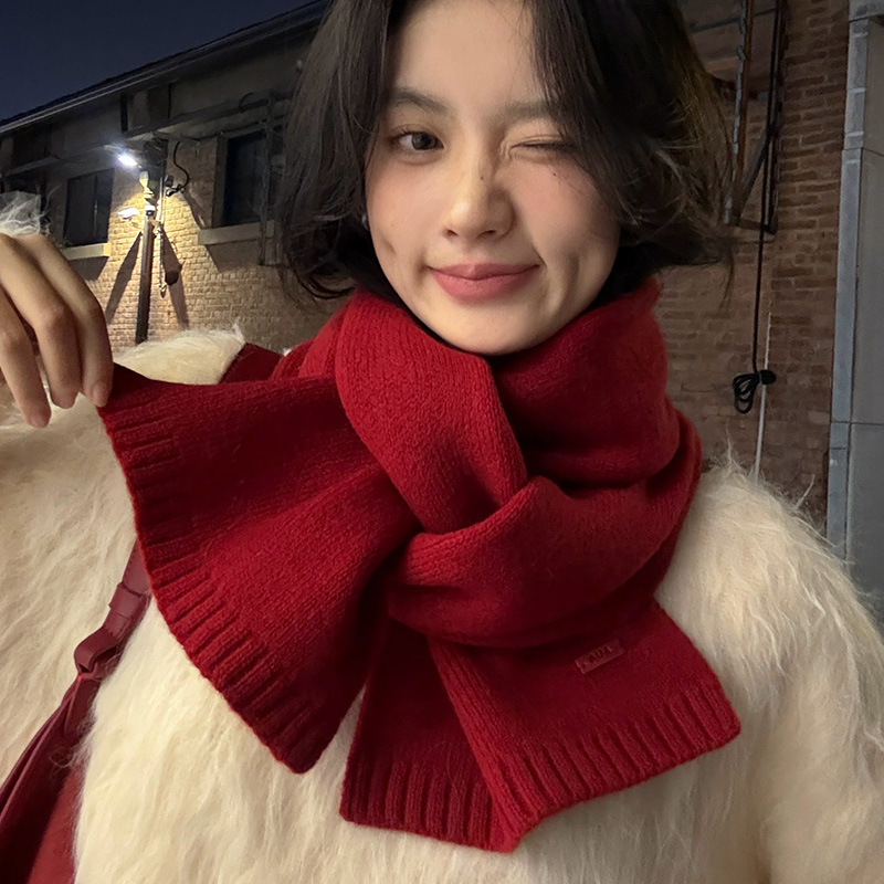 Wool Scarf Men - Penghangat Leher Wol Murni 100% Warna