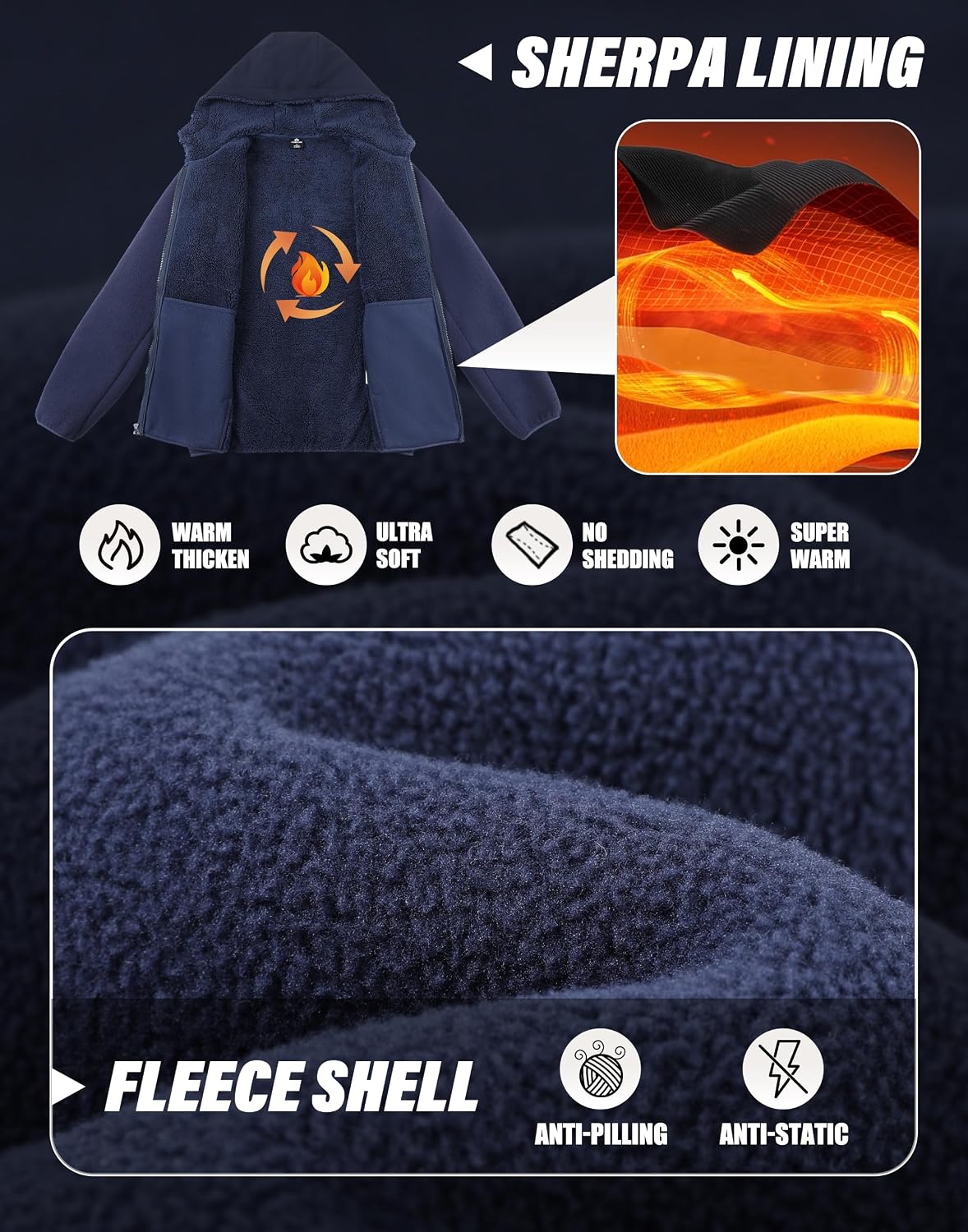 Jaket Polar Fleece Pria Pionee - Sherpa Hoodie Fleece ulasan dan harga