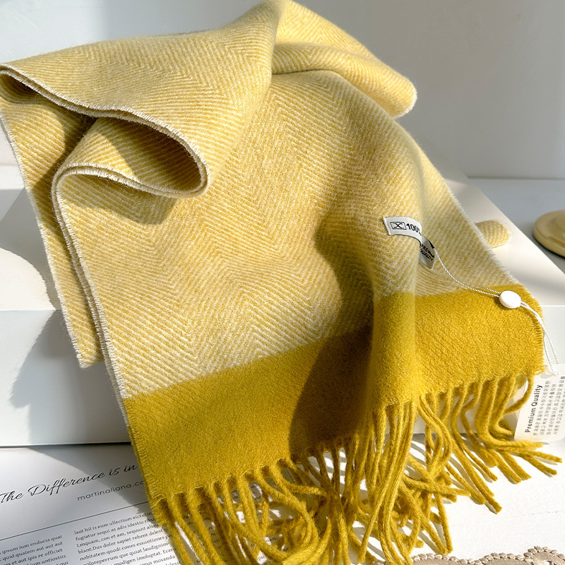 100% Syal Wol Murni Wanita Pri - Wool Scarf Men ulasan dan harga