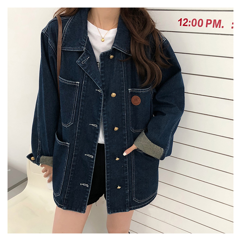 Jaket Denim Biru Tua Wanita Mu - Down Jacket Packable ulasan dan harga
